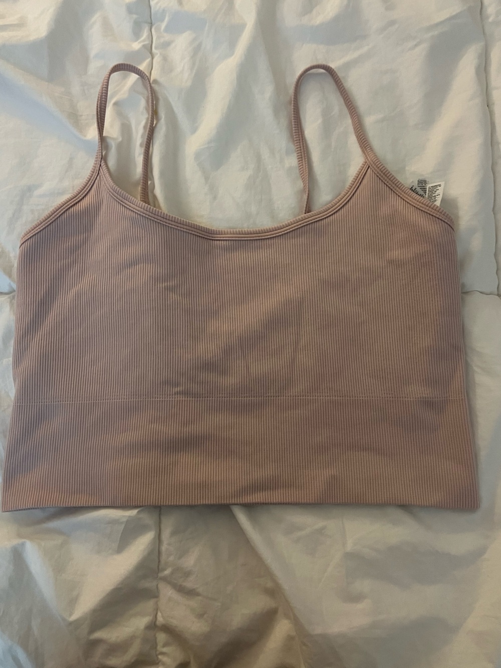 Athleta Ribbed Cropped Tank - Dusty Rose Pink